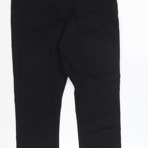Marks and Spencer Womens Black Cotton Skinny Jeans Size 12 L21 in Regular Zip