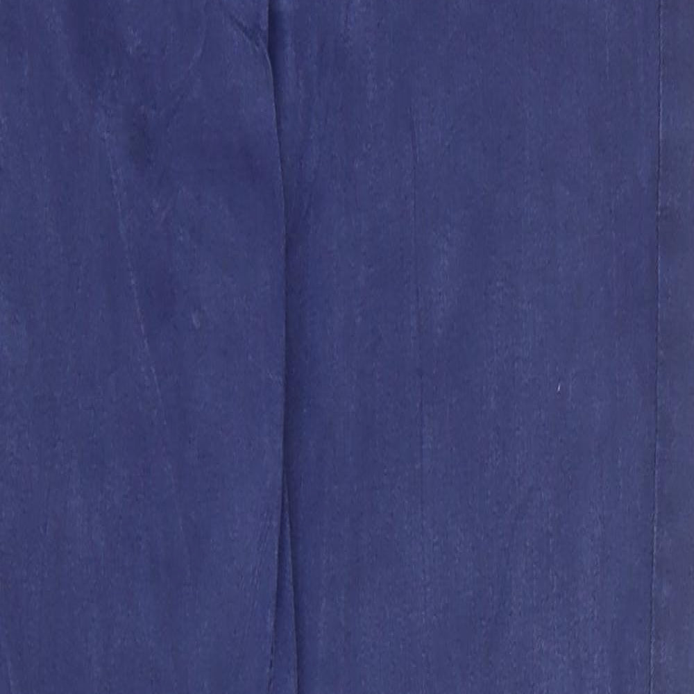 Marks and Spencer Womens Blue Cotton Skinny Jeans Size 6 L27 in Regular Zip
