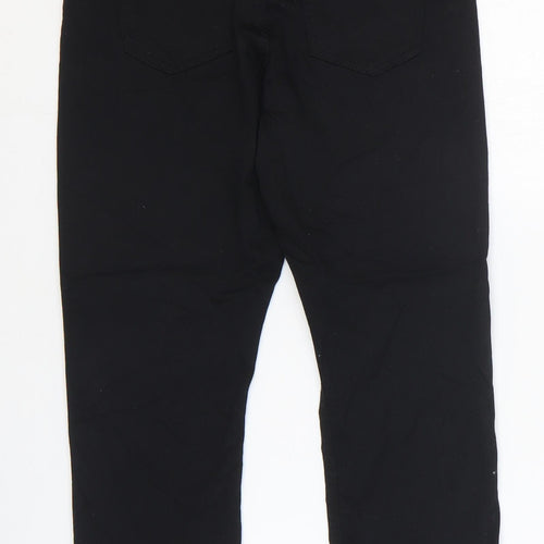 Marks and Spencer Womens Black Cotton Skinny Jeans Size 8 L21 in Regular Zip