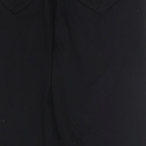Marks and Spencer Womens Black Cotton Skinny Jeans Size 8 L21 in Regular Zip