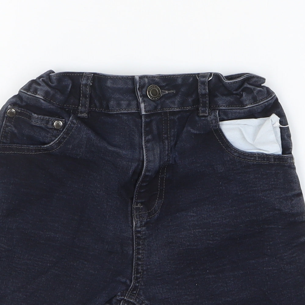 Firetrap Boys Blue Cotton Bermuda Shorts Size 9-10 Years Regular Zip