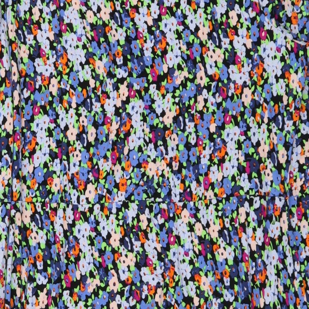 Marks and Spencer Womens Multicoloured Floral Viscose A-Line Size 20 Round Neck Pullover