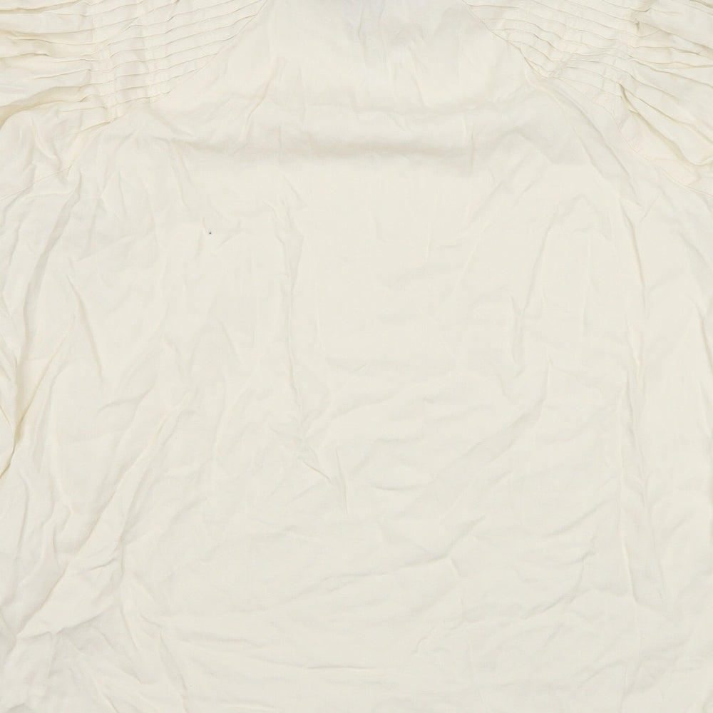 Marks and Spencer Womens Beige Lyocell Basic Blouse Size 20 Round Neck