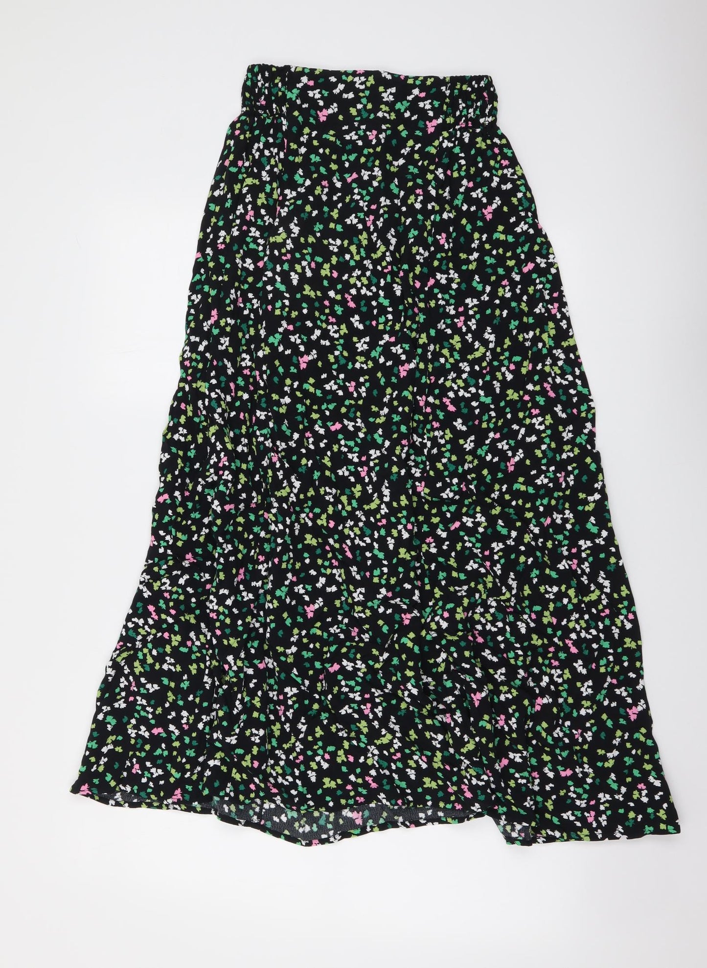 Marks and Spencer Womens Multicoloured Geometric Viscose A-Line Skirt Size 6