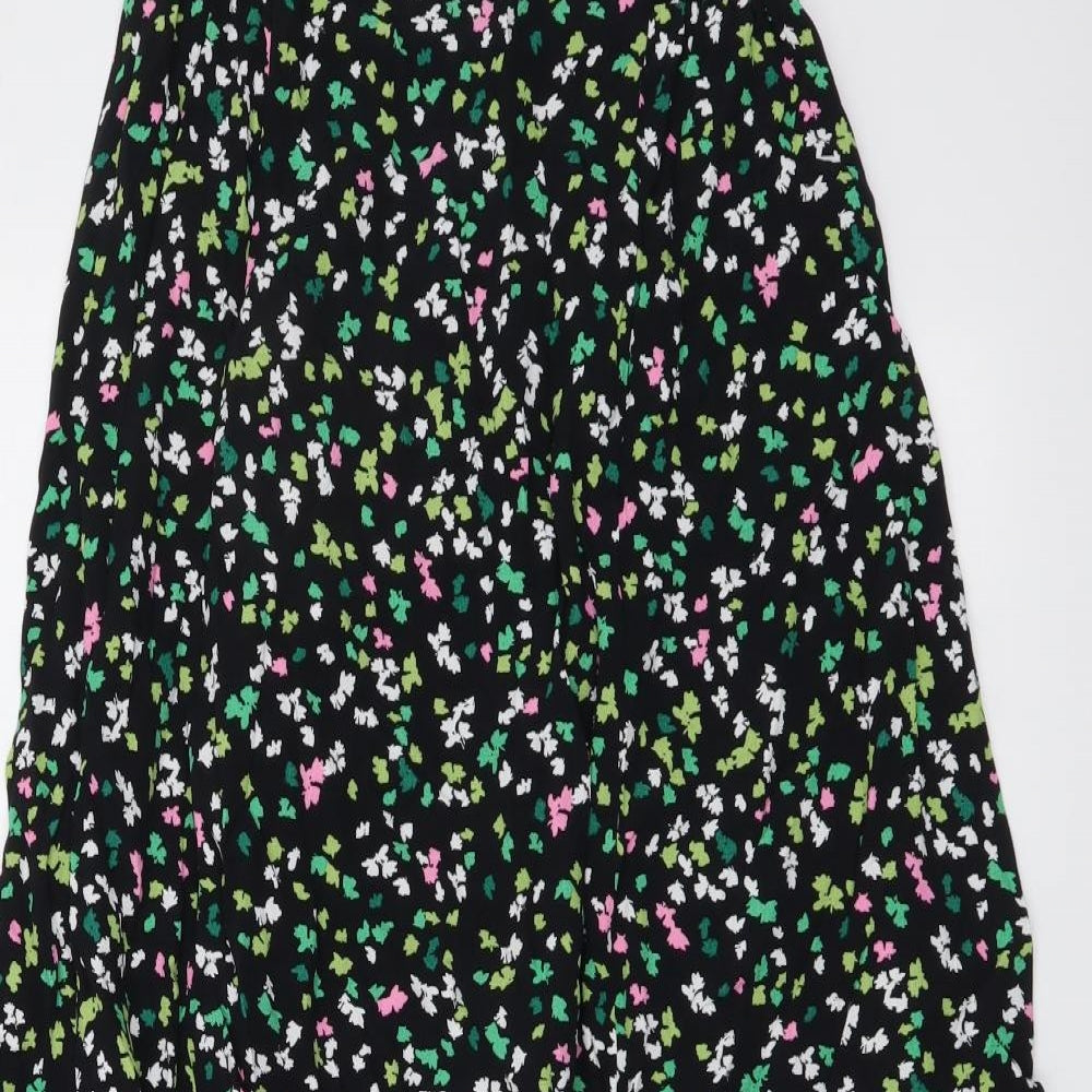 Marks and Spencer Womens Multicoloured Geometric Viscose A-Line Skirt Size 6
