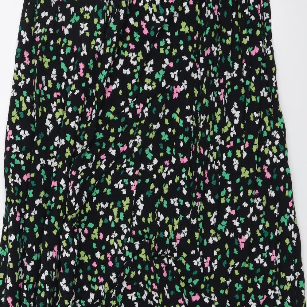 Marks and Spencer Womens Multicoloured Geometric Viscose A-Line Skirt Size 6