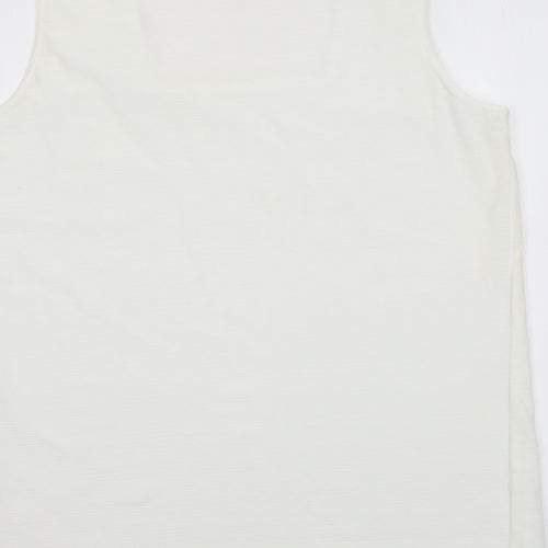 Ann Harvey Womens Ivory Polyamide Basic Tank Size 18 Square Neck