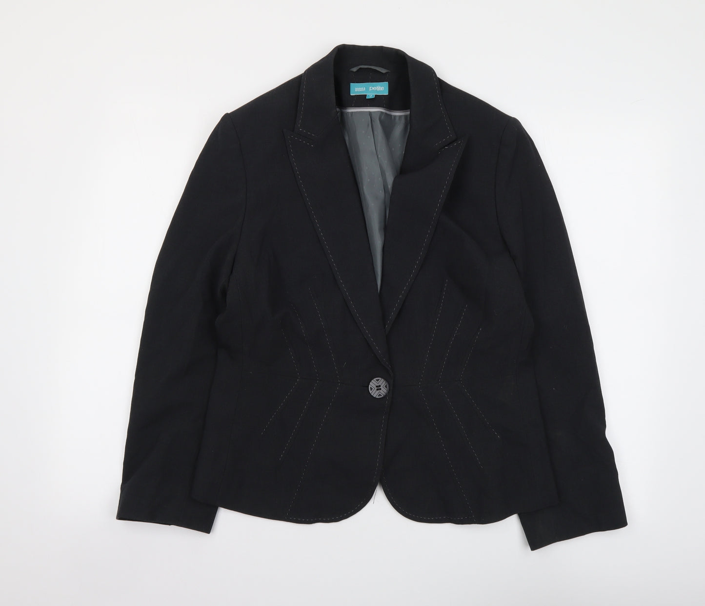 Marks and Spencer Womens Grey Polyester Jacket Suit Jacket Size 16