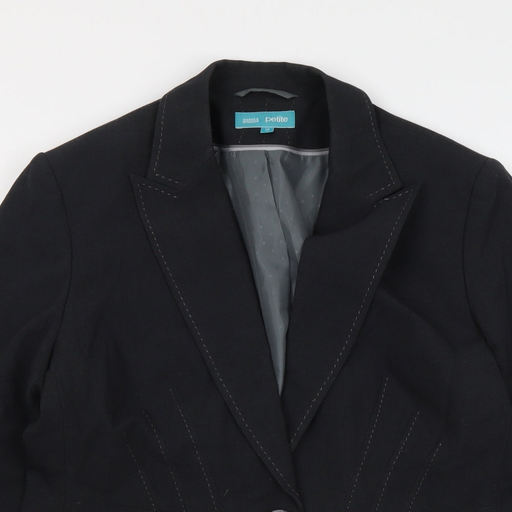 Marks and Spencer Womens Grey Polyester Jacket Suit Jacket Size 16