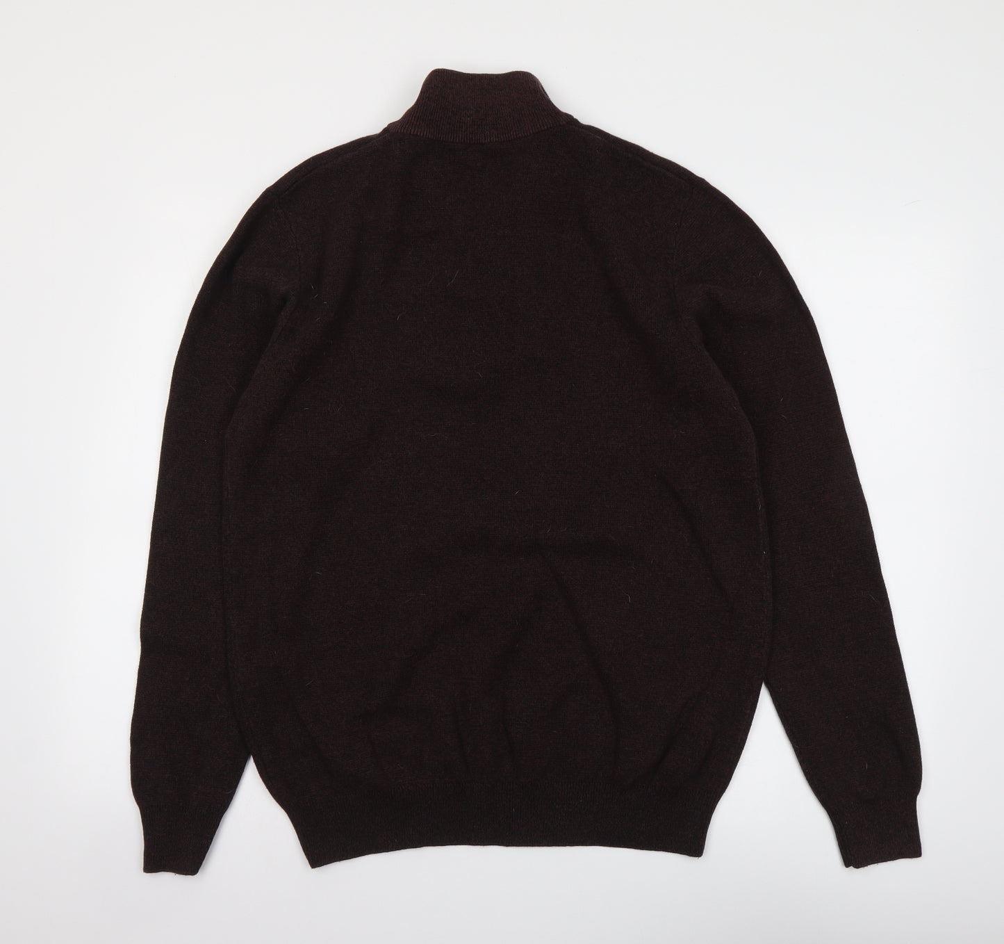 NEXT Mens Red Collared Cotton Pullover Jumper Size L