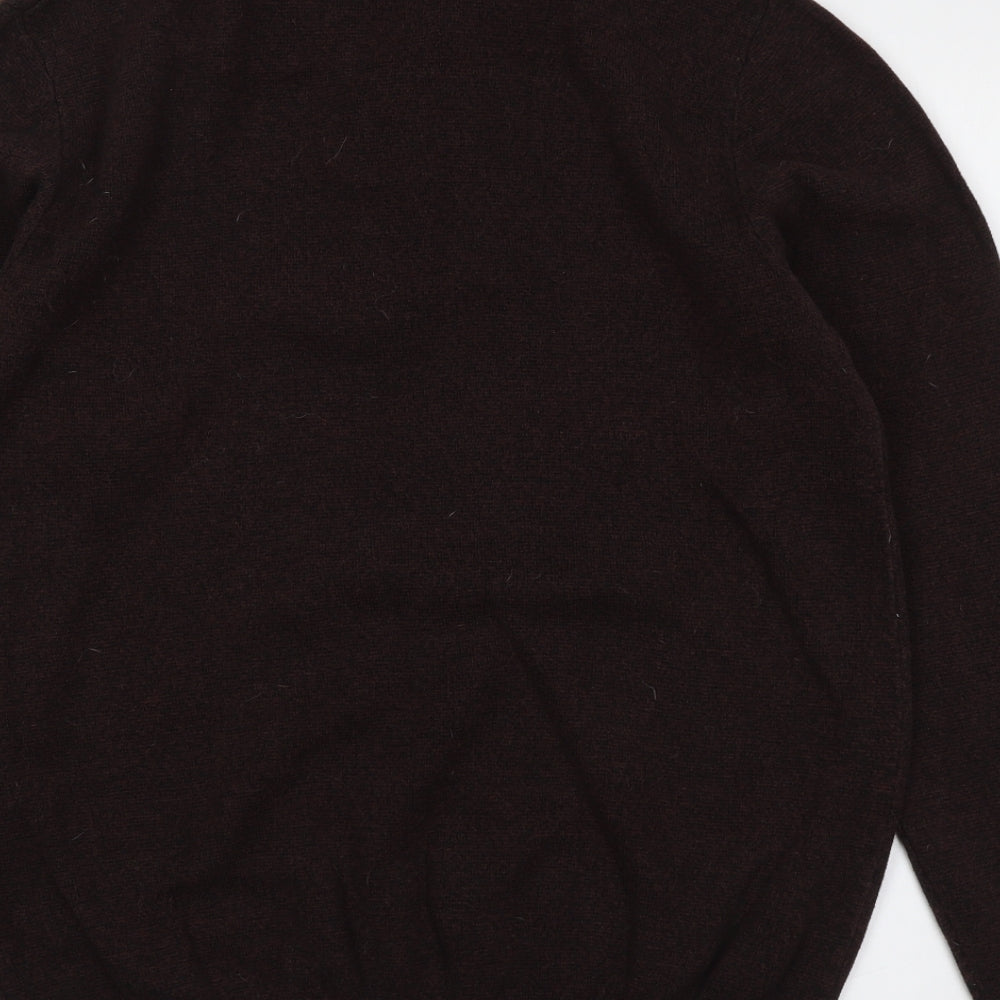 NEXT Mens Red Collared Cotton Pullover Jumper Size L