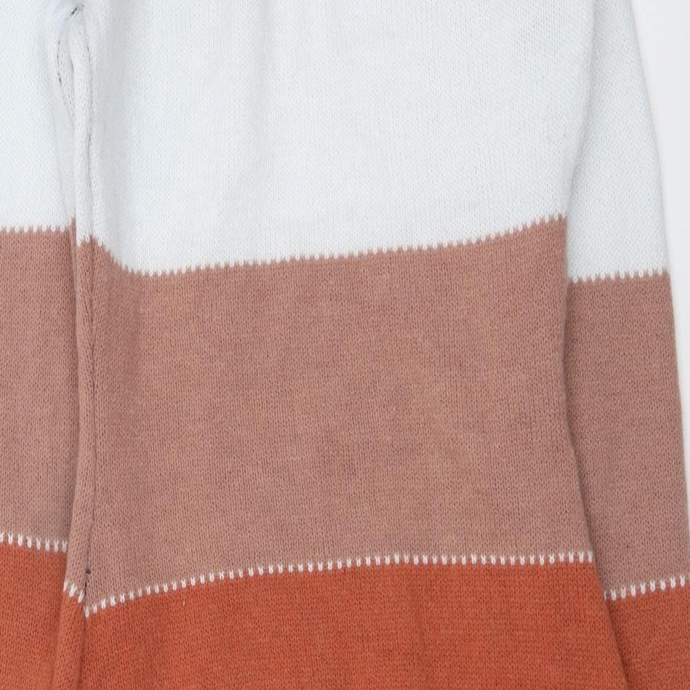 SheIn Womens Multicoloured Colourblock Polyester Jumper Dress Size S Round Neck Pullover