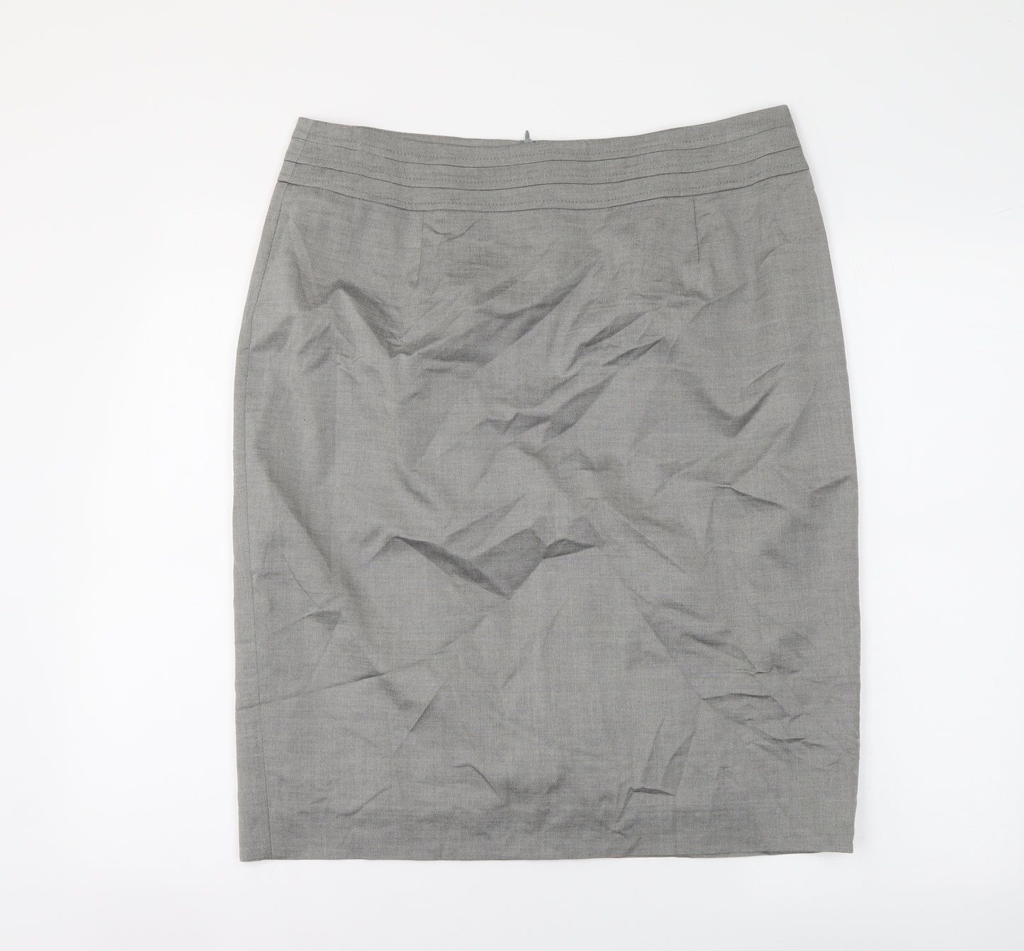 Kaliko Womens Grey Viscose Skort Skirt Size 16 Zip