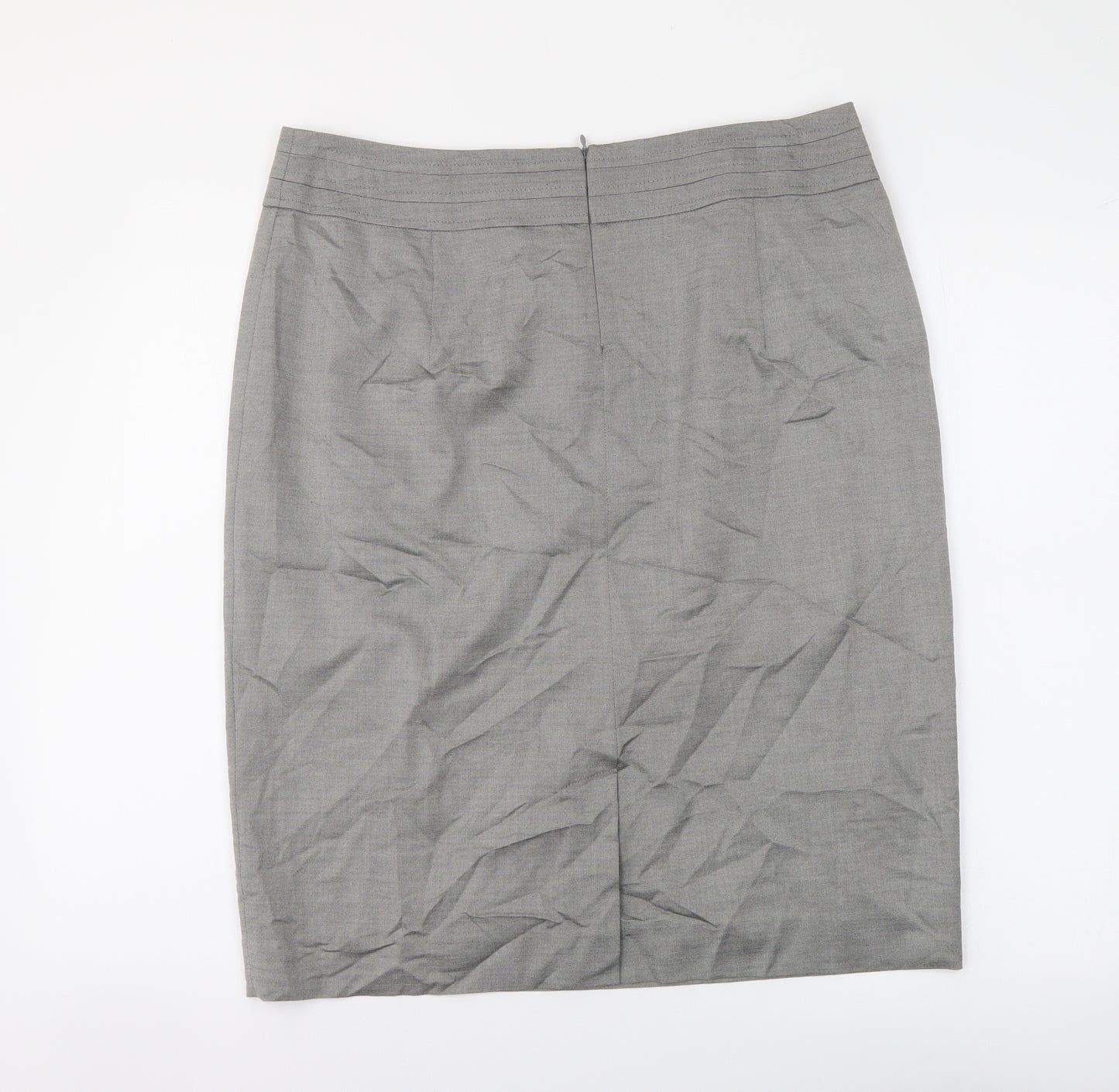 Kaliko Womens Grey Viscose Skort Skirt Size 16 Zip