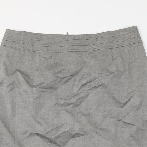 Kaliko Womens Grey Viscose Skort Skirt Size 16 Zip