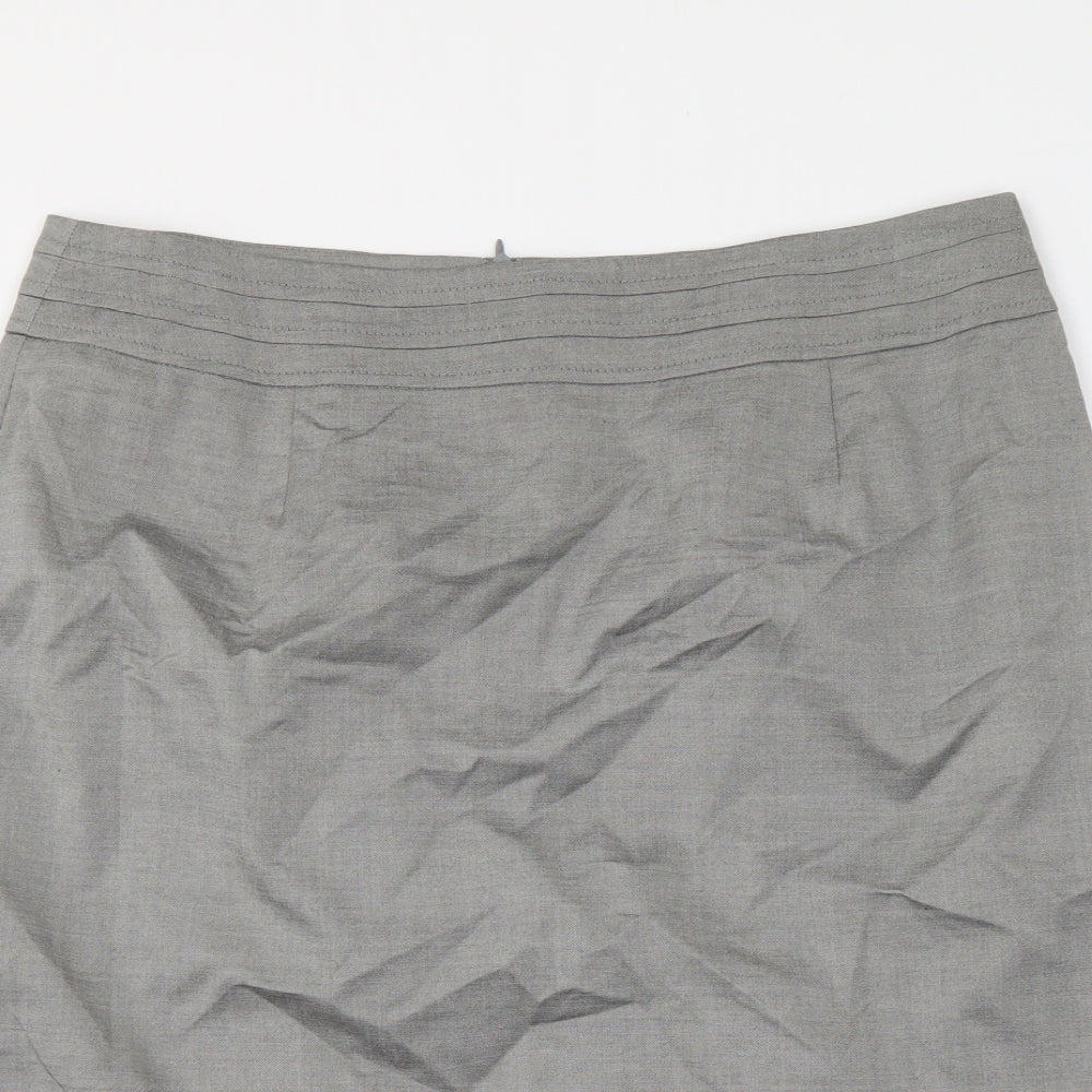 Kaliko Womens Grey Viscose Skort Skirt Size 16 Zip