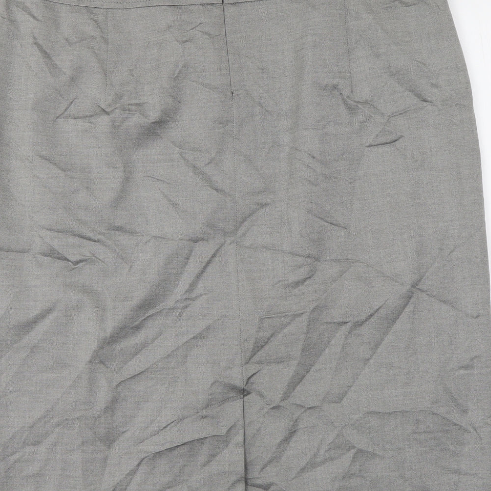 Kaliko Womens Grey Viscose Skort Skirt Size 16 Zip