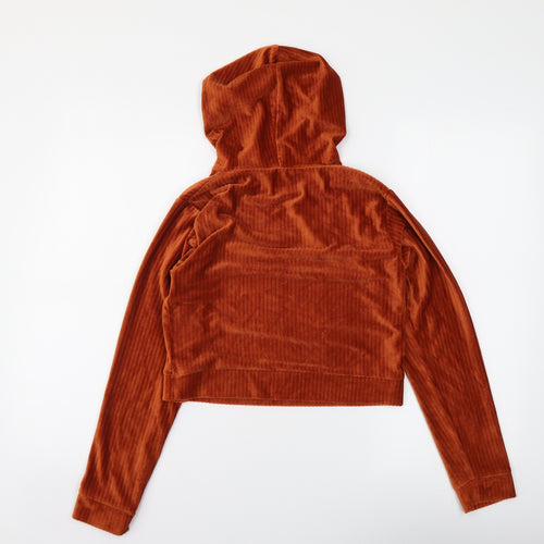 Candy Womens Brown Polyester Pullover Hoodie Size 12 Pullover
