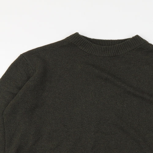 SheIn Womens Green Round Neck Polyester Pullover Jumper Size M