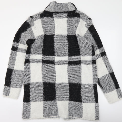 Etoile Womens Multicoloured Collared Check Acrylic Cardigan Jumper Size XL