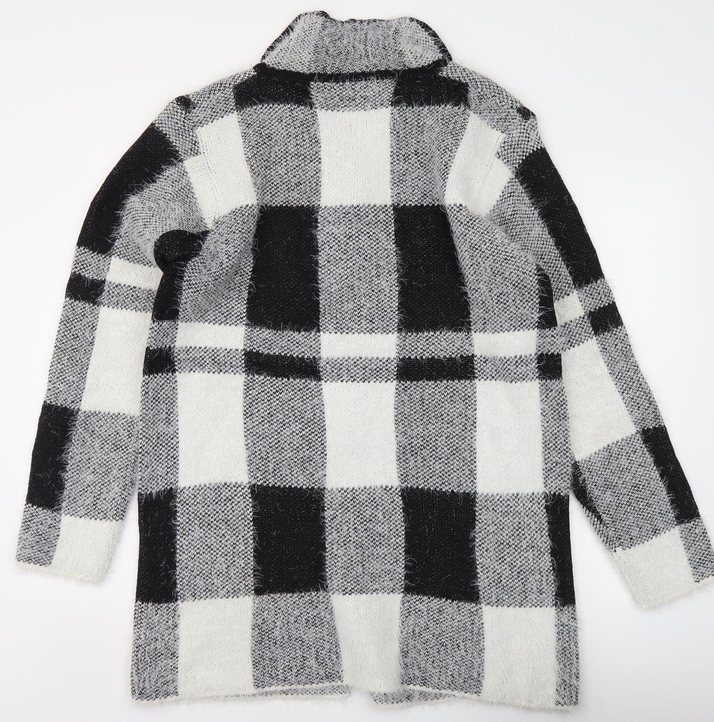 Etoile Womens Multicoloured Collared Check Acrylic Cardigan Jumper Size XL