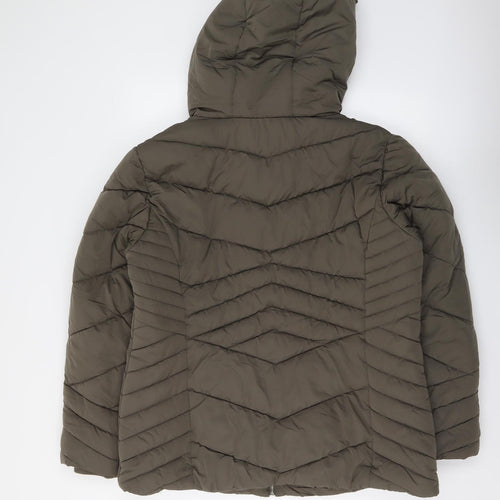 Primark Womens Green Jacket Coat Size L Zip