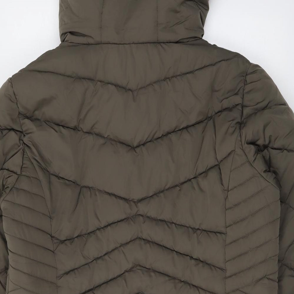 Primark Womens Green Jacket Coat Size L Zip