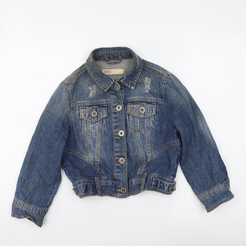 New Look Womens Blue Jacket Size 8 Button