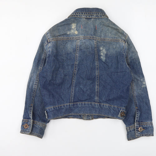 New Look Womens Blue Jacket Size 8 Button