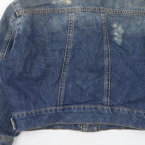 New Look Womens Blue Jacket Size 8 Button