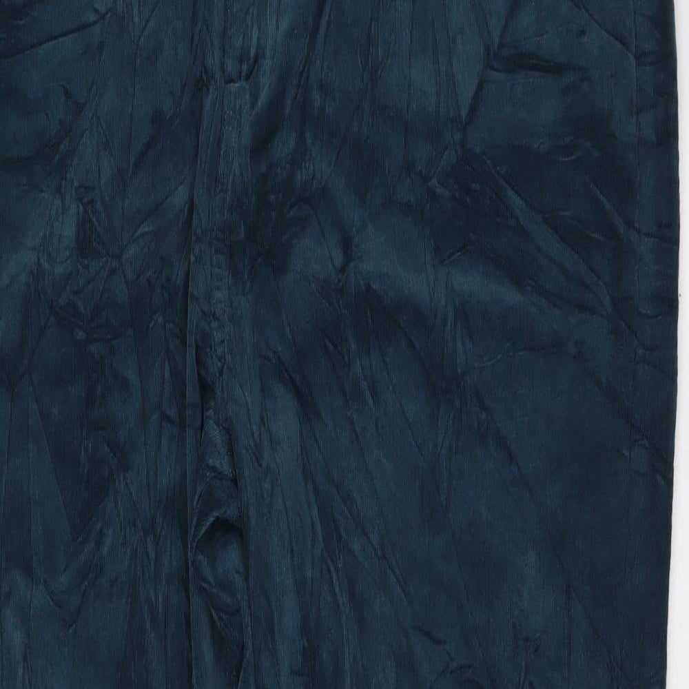 Marks and Spencer Womens Blue Cotton Bootcut Jeans Size 22 L30 in Regular Button