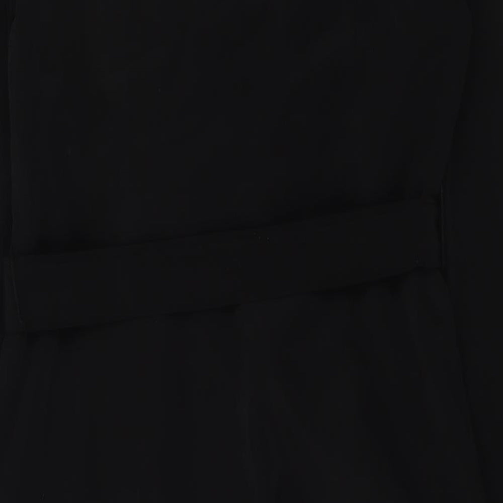 NEXT Womens Black Pea Coat Coat Size 12 Button