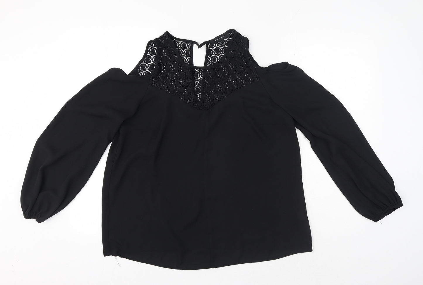 Primark Womens Black Polyester Camisole Blouse Size 14 Round Neck