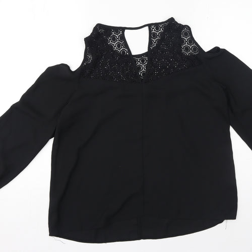 Primark Womens Black Polyester Camisole Blouse Size 14 Round Neck