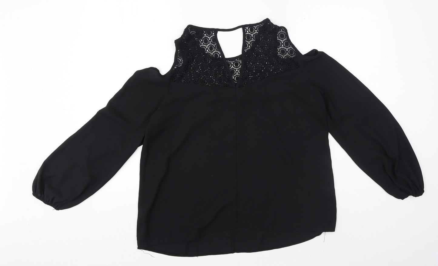 Primark Womens Black Polyester Camisole Blouse Size 14 Round Neck