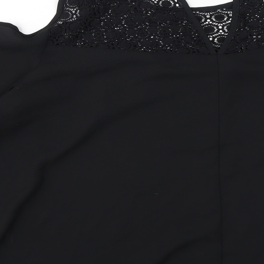 Primark Womens Black Polyester Camisole Blouse Size 14 Round Neck