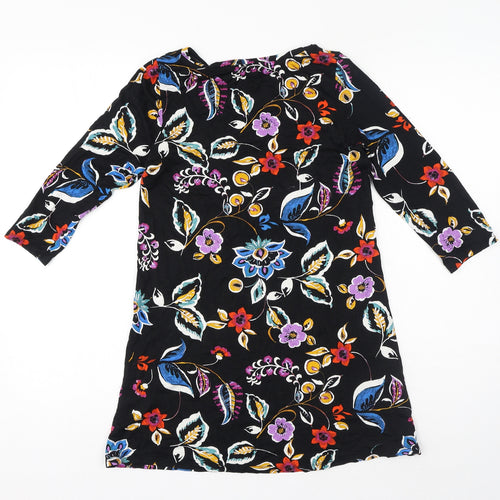 George Womens Multicoloured Floral Viscose A-Line Size 8 Round Neck Pullover