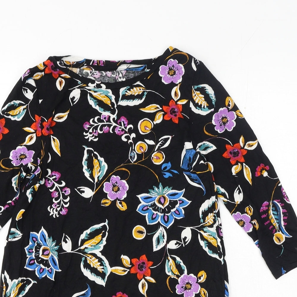 George Womens Multicoloured Floral Viscose A-Line Size 8 Round Neck Pullover