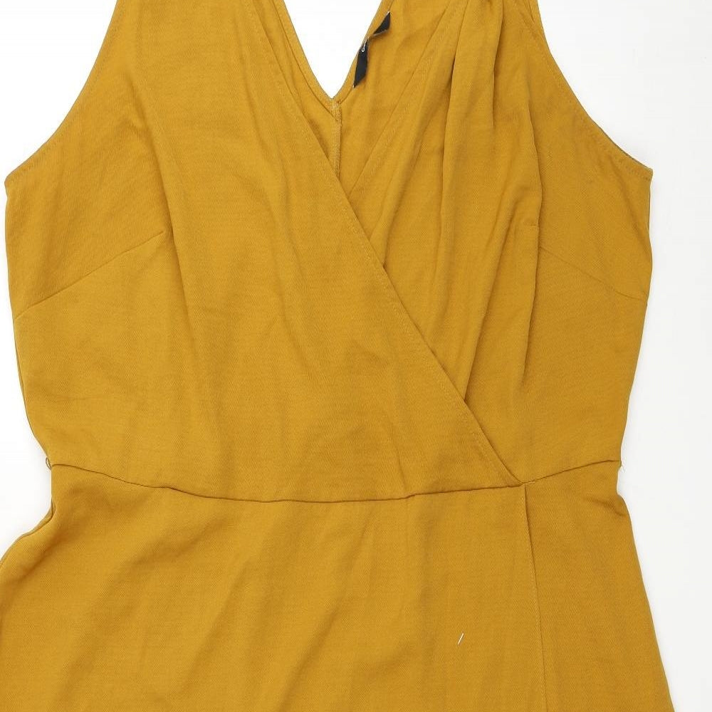George Womens Yellow Polyester Maxi Size 22 V-Neck Pullover