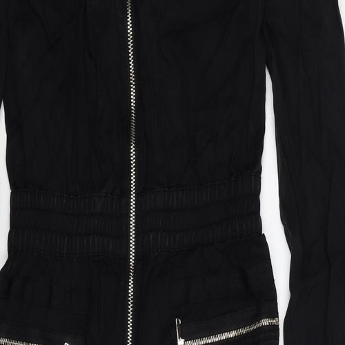 River Island Womens Black Lyocell Jumpsuit One-Piece Size 8 L24 in Zip
