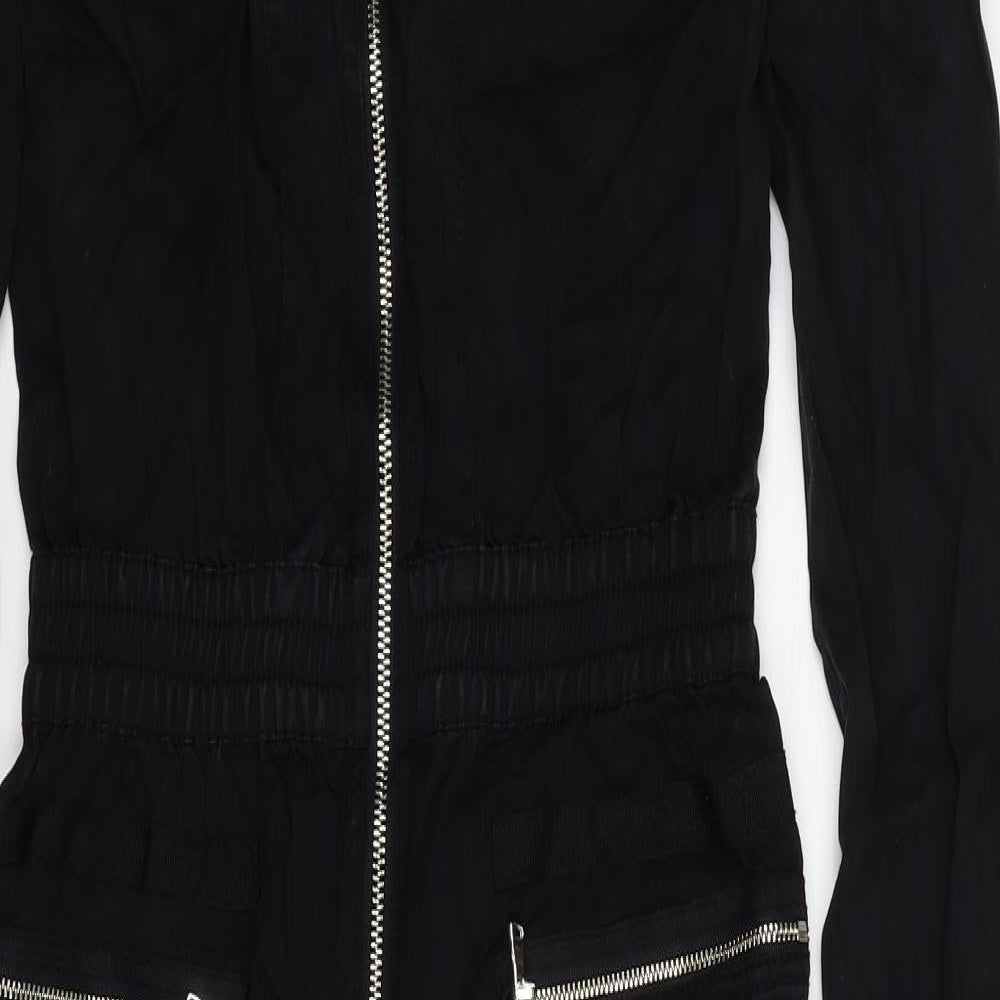 River Island Womens Black Lyocell Jumpsuit One-Piece Size 8 L24 in Zip
