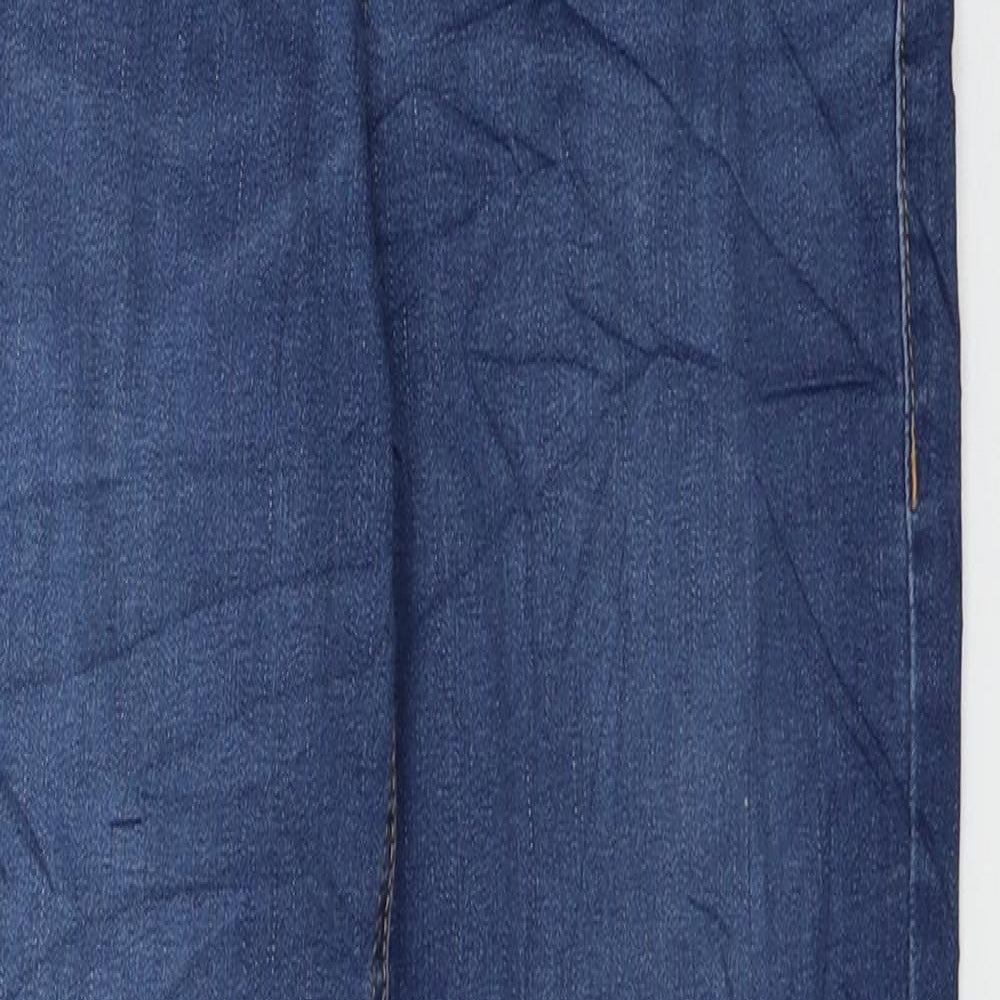 Marks and Spencer Womens Blue Cotton Skinny Jeans Size 8 L28 in Regular Button