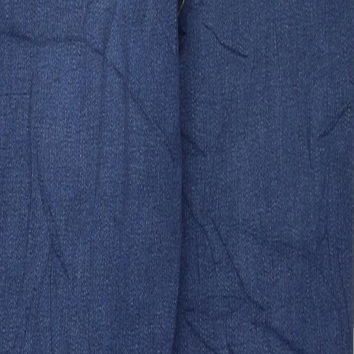 Marks and Spencer Womens Blue Cotton Skinny Jeans Size 8 L28 in Regular Button