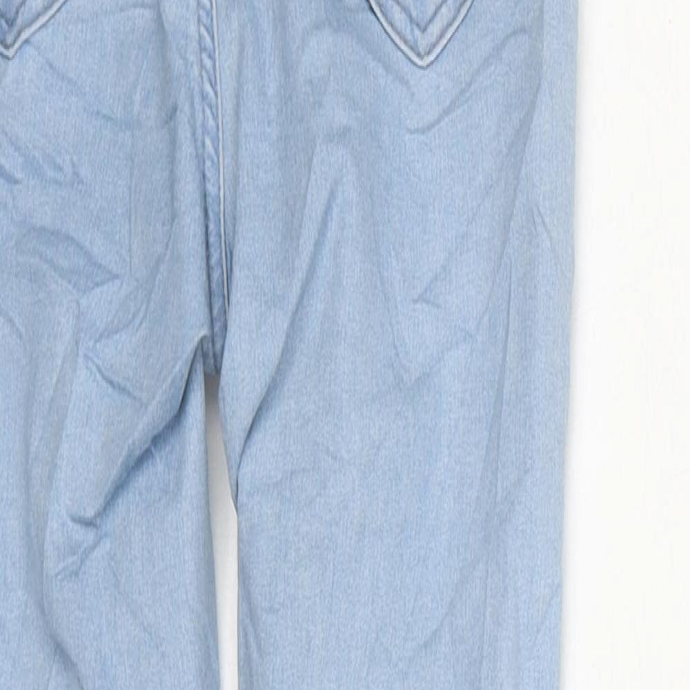 Topshop Womens Blue Cotton Skinny Jeans Size 25 in L30 in Regular Button