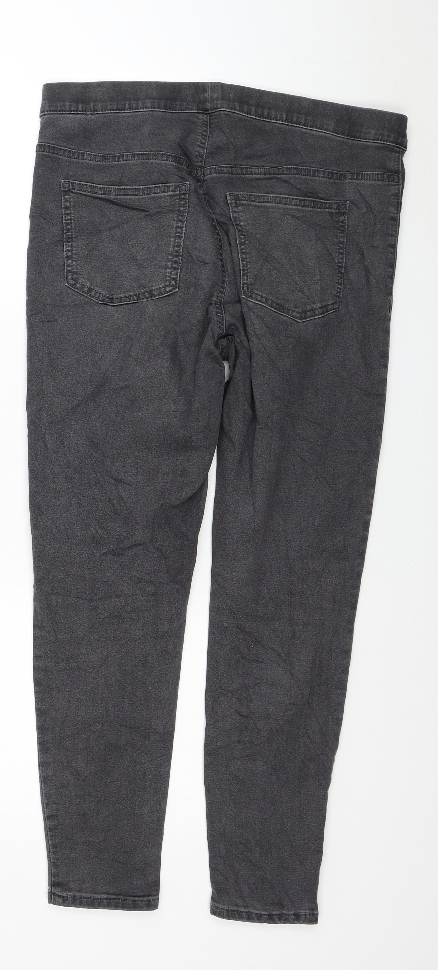 Marks and Spencer Womens Grey Cotton Jegging Jeans Size 14 L25 in Regular
