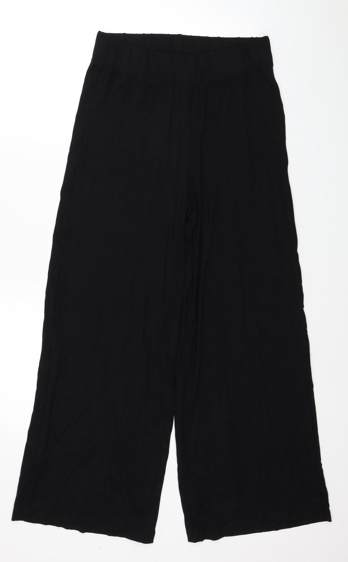 Marks and Spencer Womens Black Cotton Sweatpants Trousers Size 10 L26 in Regular