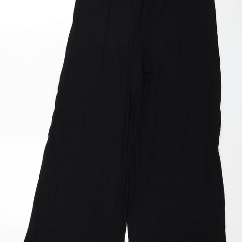 Marks and Spencer Womens Black Cotton Sweatpants Trousers Size 10 L26 in Regular