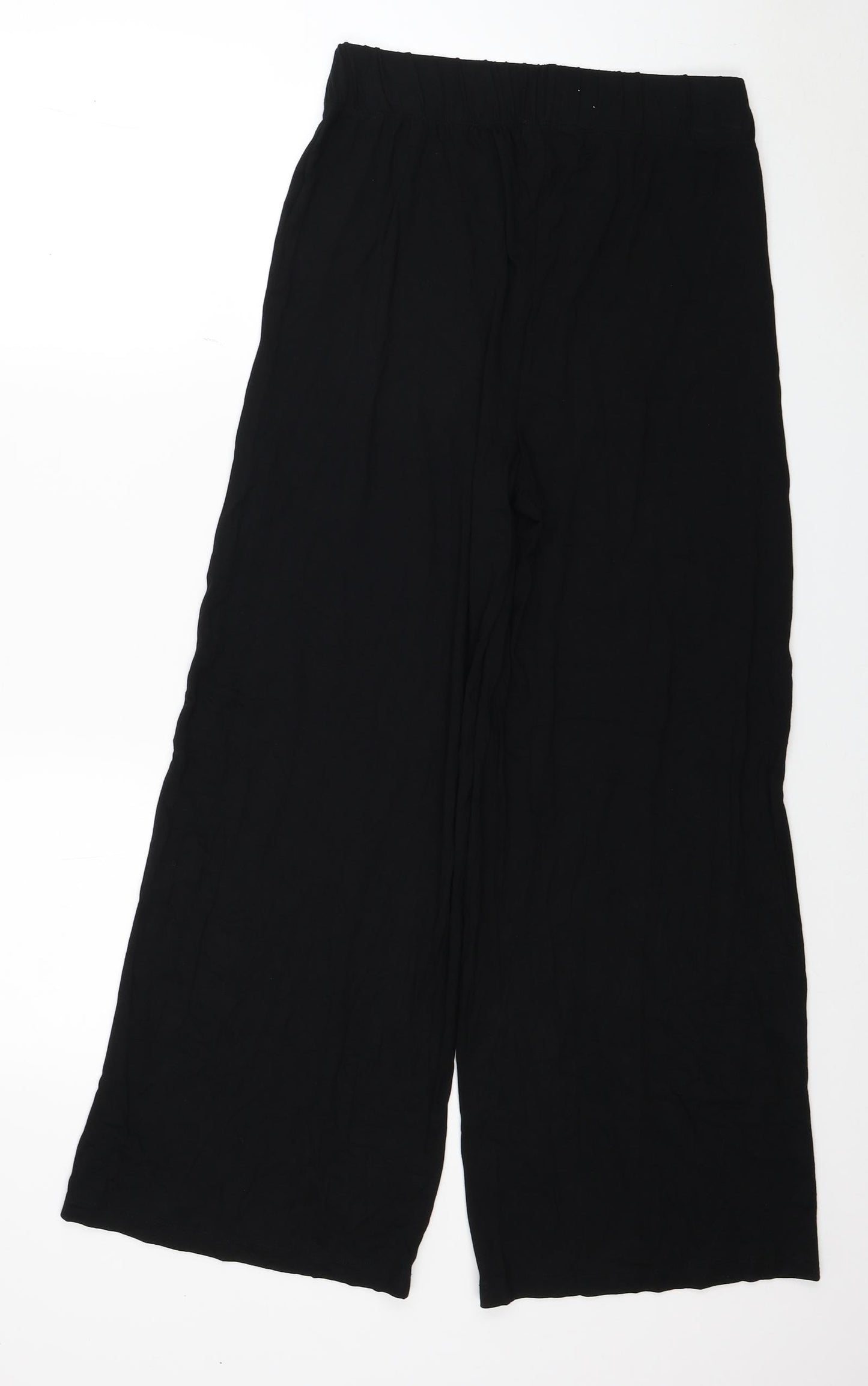 Marks and Spencer Womens Black Cotton Sweatpants Trousers Size 10 L26 in Regular
