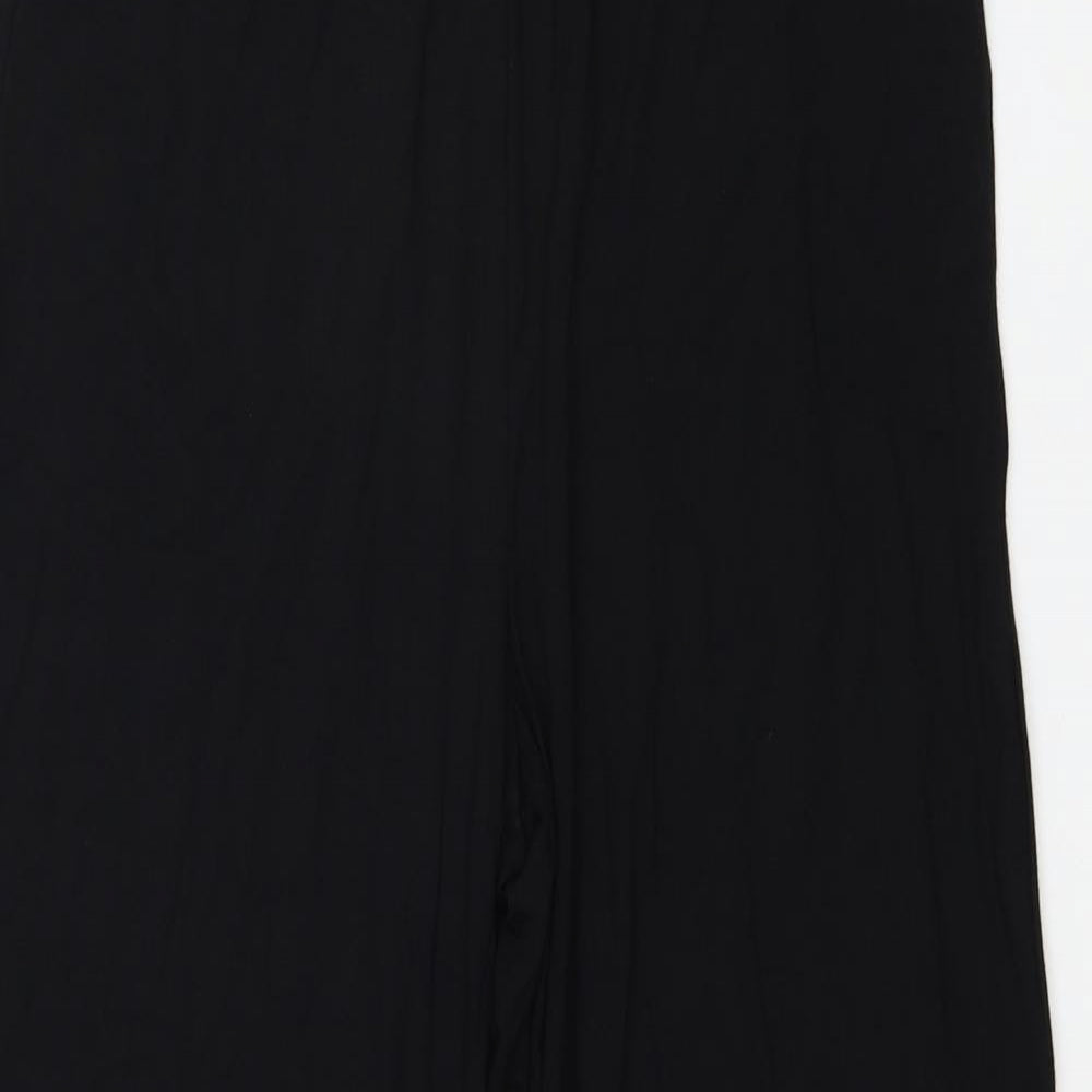 Marks and Spencer Womens Black Cotton Sweatpants Trousers Size 10 L26 in Regular