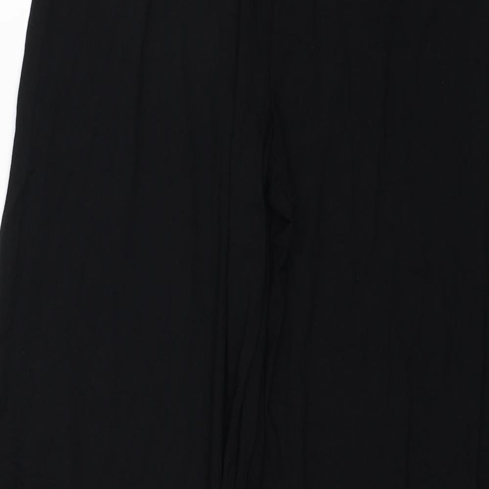 Marks and Spencer Womens Black Cotton Sweatpants Trousers Size 10 L26 in Regular